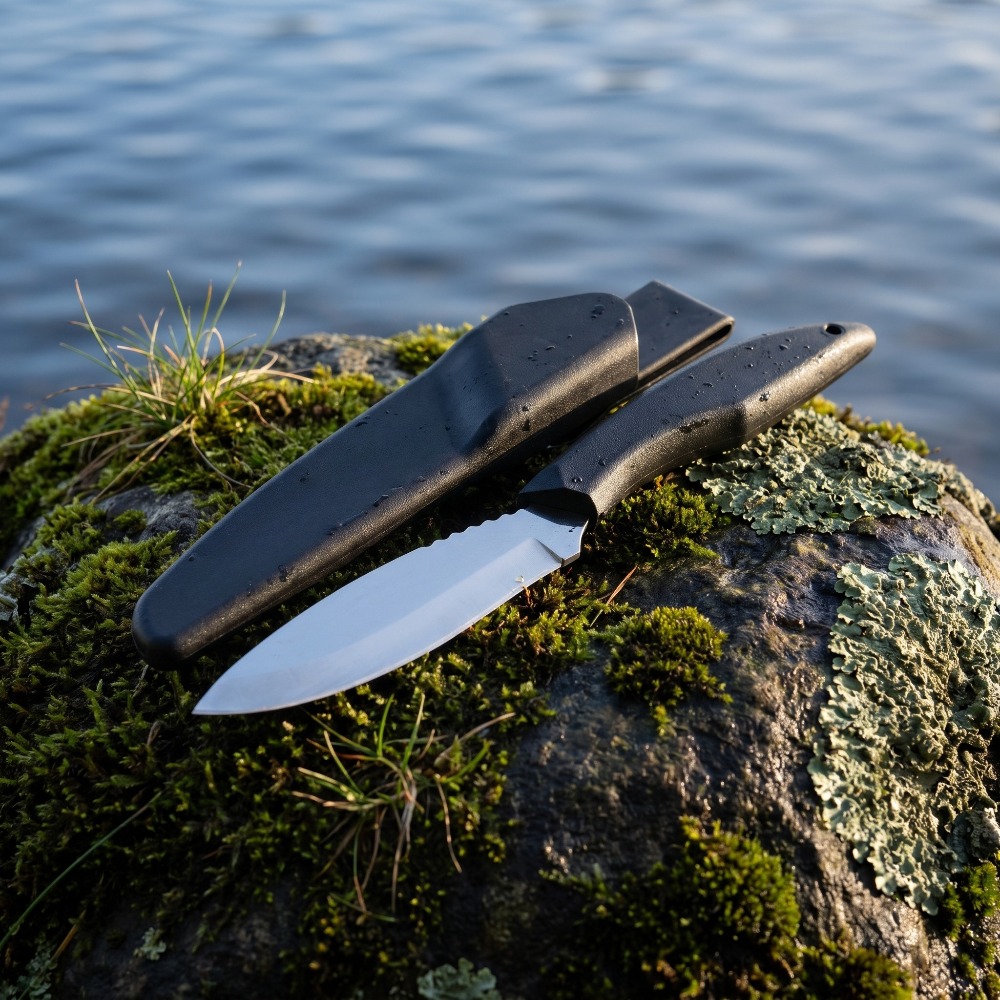 Couteau de chasse à lame fixe  - Hunting And Camping In Jungle avis et prix